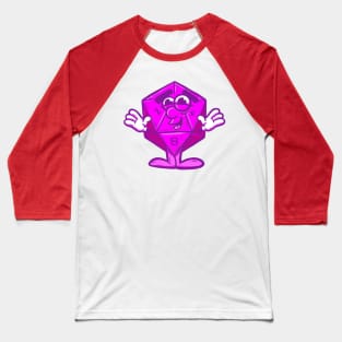 Twenty Sided Die Guy Baseball T-Shirt